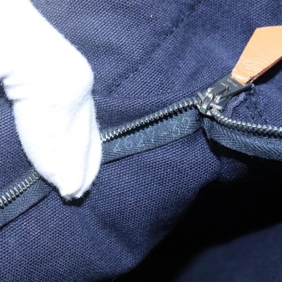 HERMES Fourre Tout MM Hand Bag Canvas Navy Auth ti2836 - Picture 10 of 16